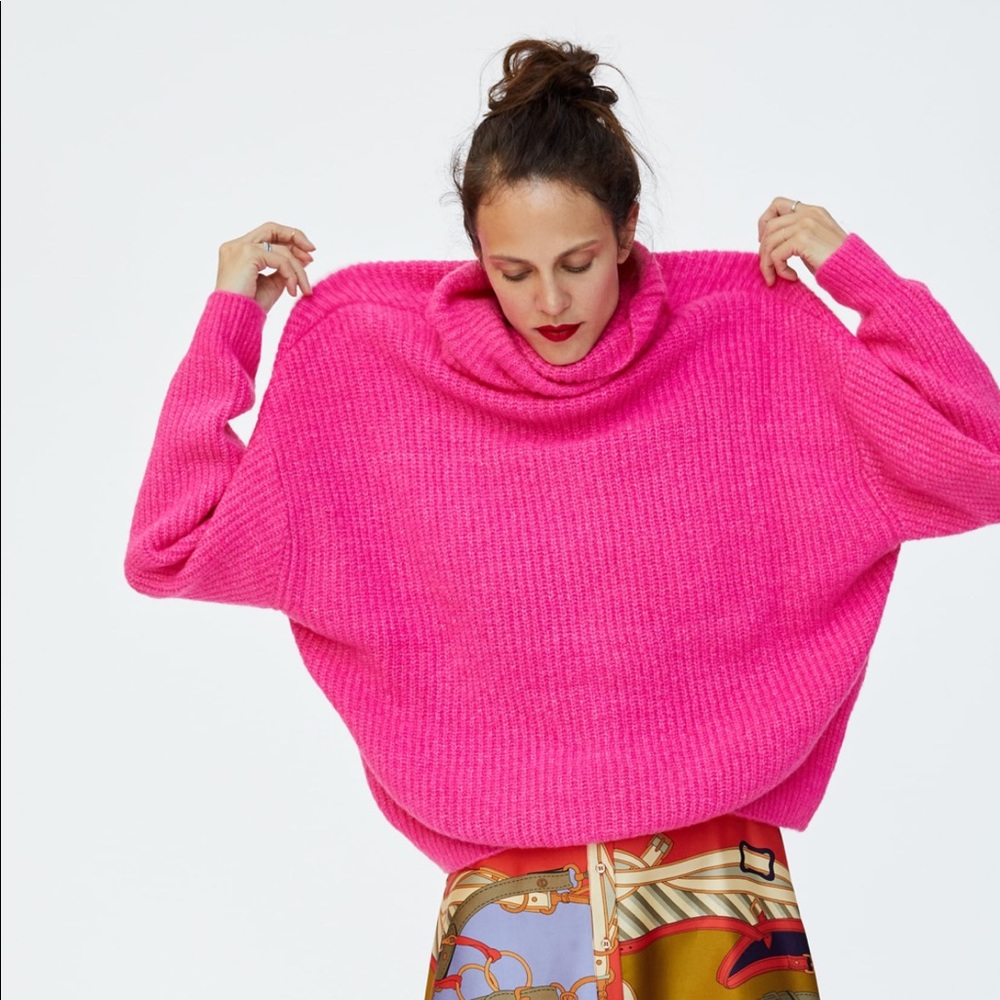 ZARA Oversized Pink Sweater - Picture 3 of 6
